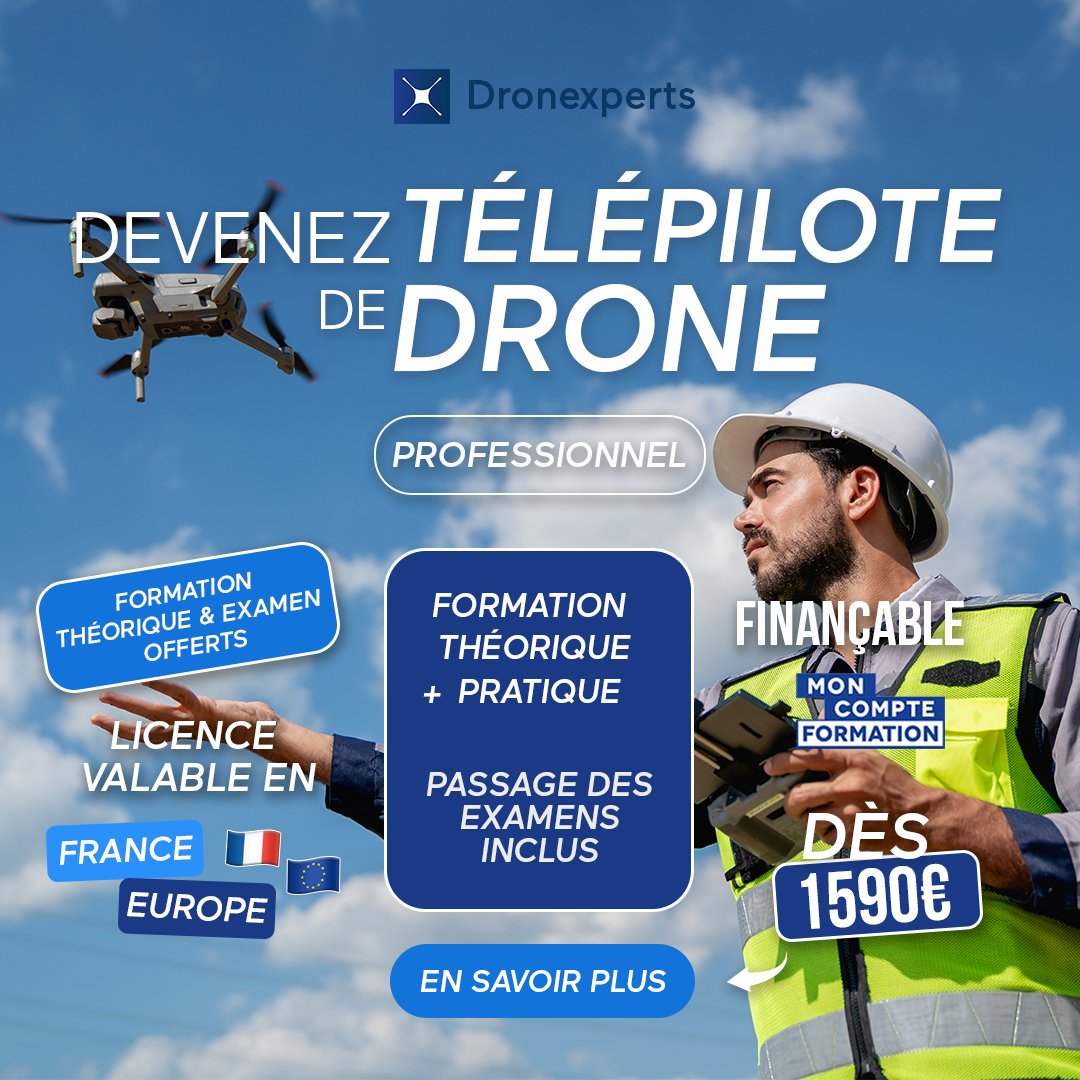 Formation TELEPILOTE DRONE AERIEN - Exploiter un drone dans un cadre professionnel  - Dronexperts