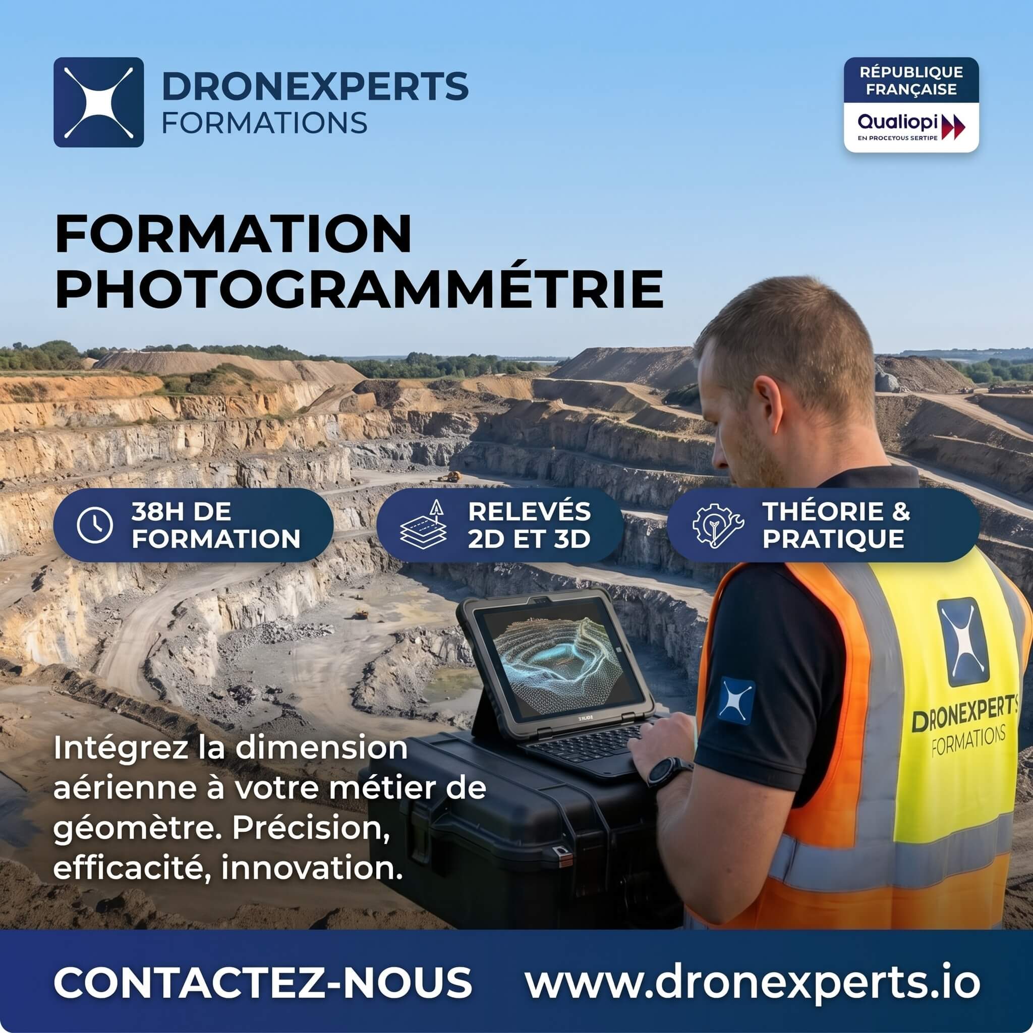Formation Spécialisation - Photogrammétrie par drone - Dronexperts